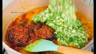 Best Way To Prepare Slimy and Mouthwatering Okra Soup || #rachealsyumhut #viral  #okra  #delicious