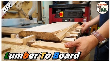 ⚡Amazing!! Lumber to board without a jointer / Making the best flattening planer sled /Woodworking