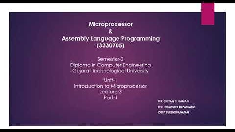 Lecture-03-Introduction to Microprocessor-Part-1|GTU|MALP|8085 Microprocessor