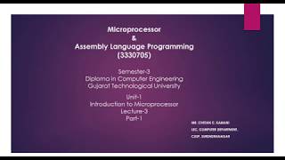 Lecture-03-Introduction to Microprocessor-Part-1|GTU|MALP|8085 Microprocessor