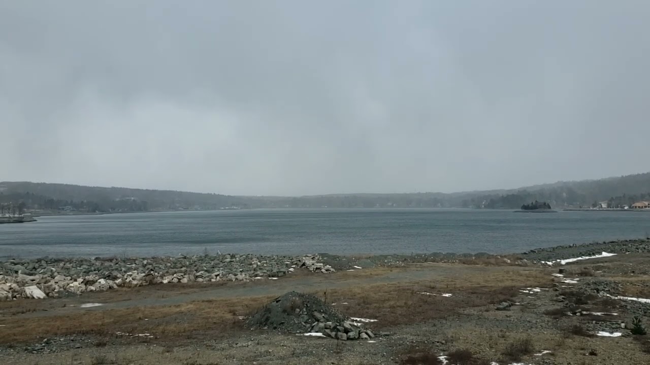 Foggy weather at Bedford Basin Halifax, Nova Scotia
