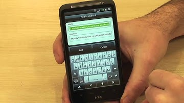 Using the web browser on the HTC Desire HD from Vodafone