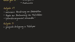 Technische Mechanik 1 - Aufgabenblatt 08 - Tipps