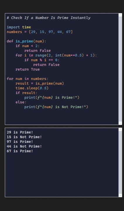 Python Prime Number Check INSTANTLY! - YouTube