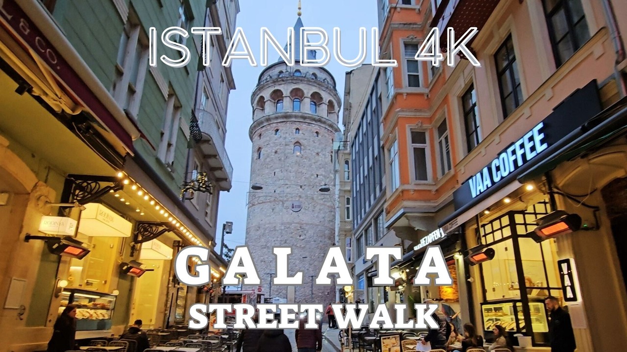 Istanbul 4K | Galata Walking Tour in Beyoğlu in February 2026 | Sightseeing Street Walk