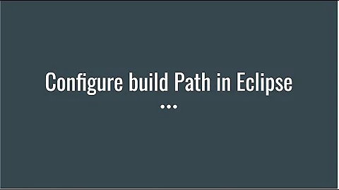 Configuring build path in Eclipse