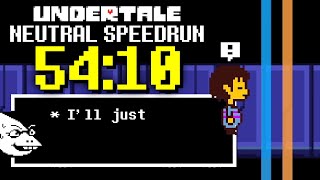 Undertale Speedrun Personal Best - 54:10 --【11th place】