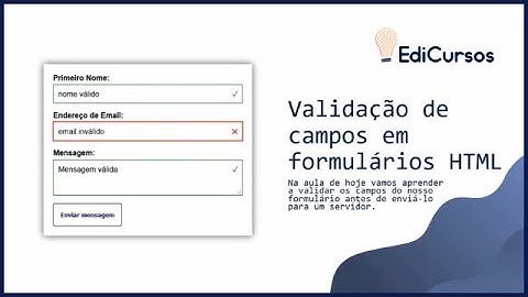Aula 21 - Validação de campos em formulários HTML
