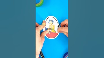 Paper Craft Kinder Surprise with Joy By Inside Out 2 👯‍♀️#insideout #insideout2 #papercraft #trick