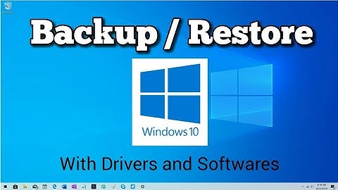 Backup and Restore Windows 10 with Drivers and Softwares, System Image and System Recovery Drive.