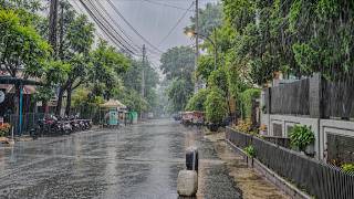 EXTREME WEATHER ⛈️⚡ MOST INTENSE HEAVY RAIN & WINDSTORM ⛈️🌪 WALKING IN AN INDONESIAN VILLAGE ⛈️🌪🌪 screenshot 2