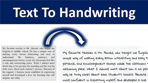 How to Convert Text to Handwriting