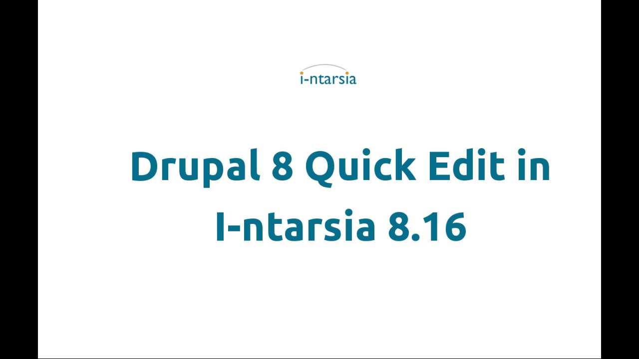 Drupal 8 Quick Edit - YouTube