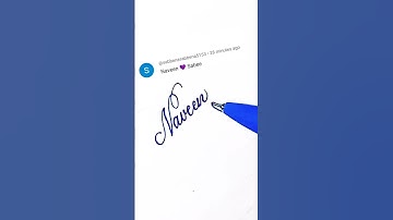 "Naveen💜Sabee" in cursive writing #shorts