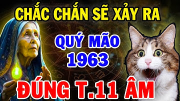 CHỉ AI ĐỦ CĂN MỚI THẤY: Cơ Hội Đổi Đời Của QUÝ MÃO 1963 Đang Ẩn Mình | Tử Vi Tháng 11 Âm Lịch