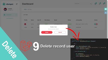 Delete record user in databases Laravel 9 | Sample Template