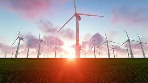 Wind Turbines at Sunset | Motion Graphics - Videohive template