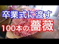 【ライブ】卒業式に100本のバラを渡したい人必見！２月の内に花屋へ予約しちゃおう！