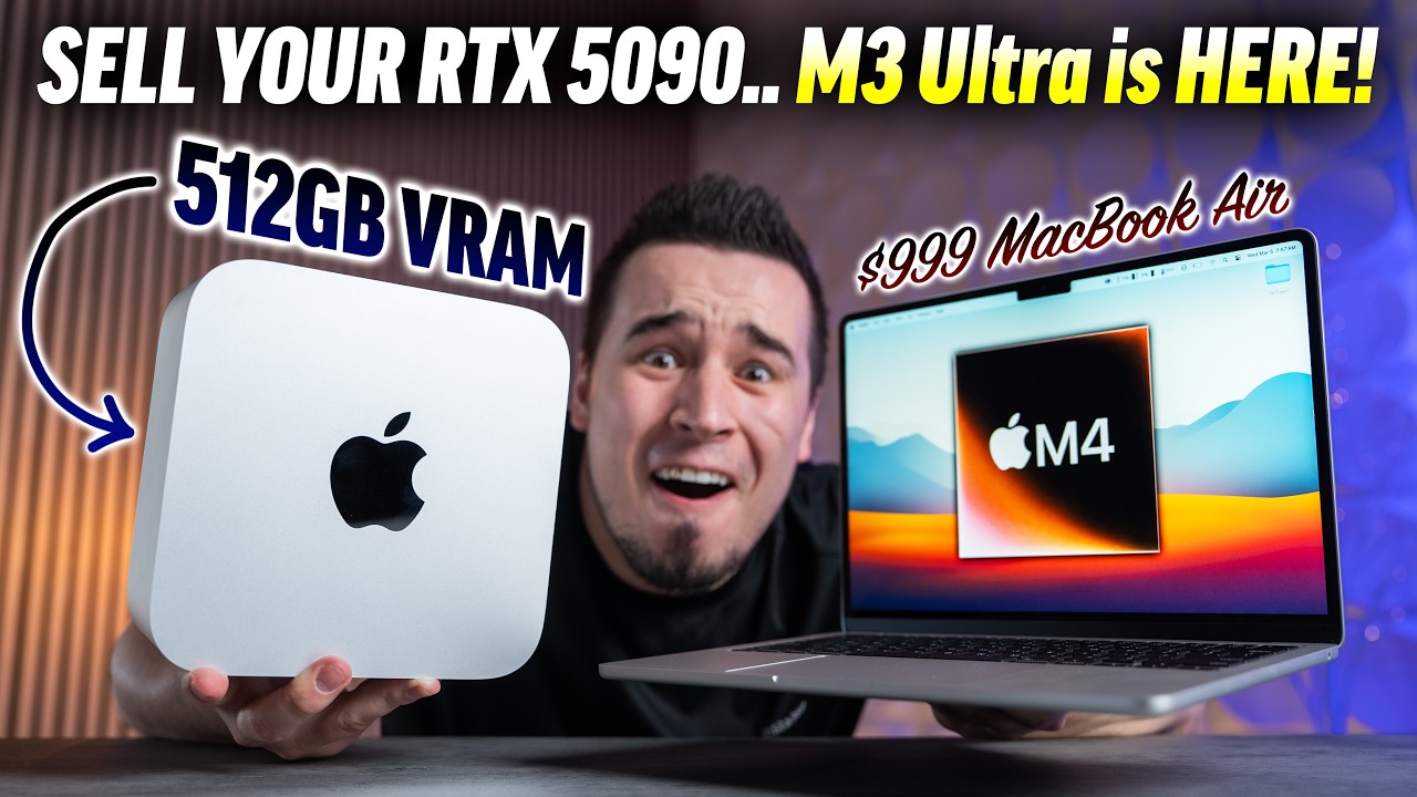 HOLY MOLY!? M3 Ultra Mac Studio is NUTS & M4 MacBook Air - YouTube