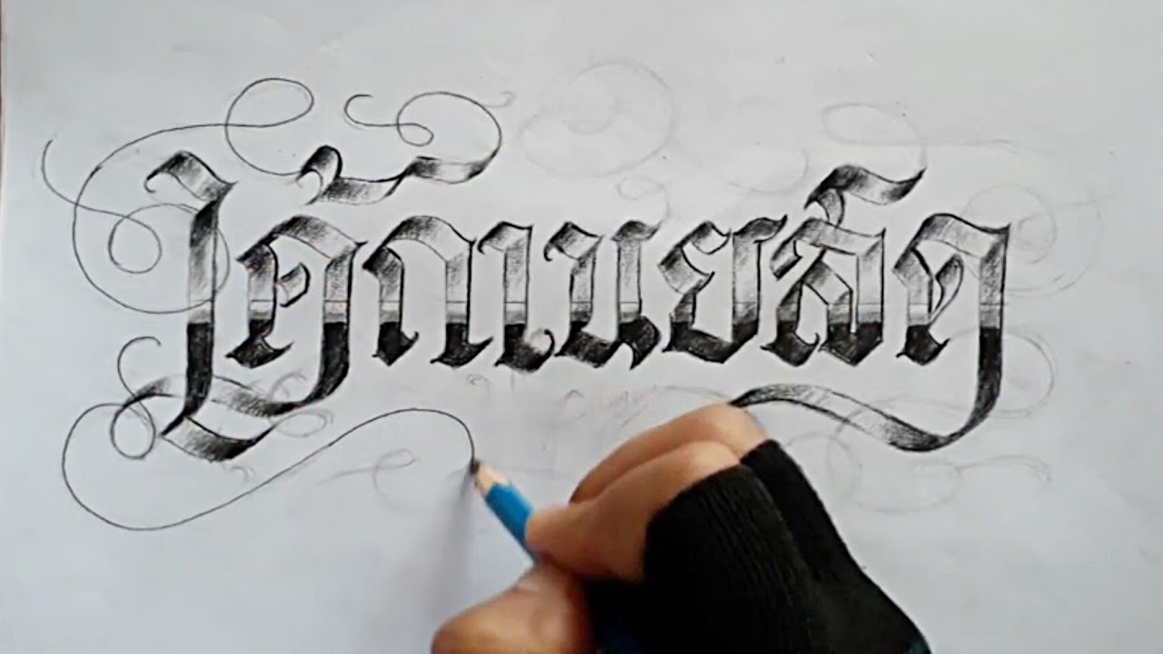 เขียนตัวอักษรไทยด้วยดินสอประกบคู่ง่ายๆ  Calligraphy Thai