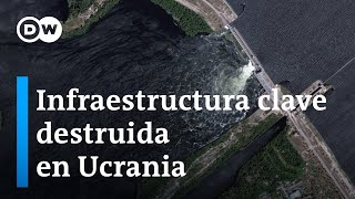 Ucrania y Rusia se acusan mutuamente de la voladura de la presa hidroeléctrica de Kajovka