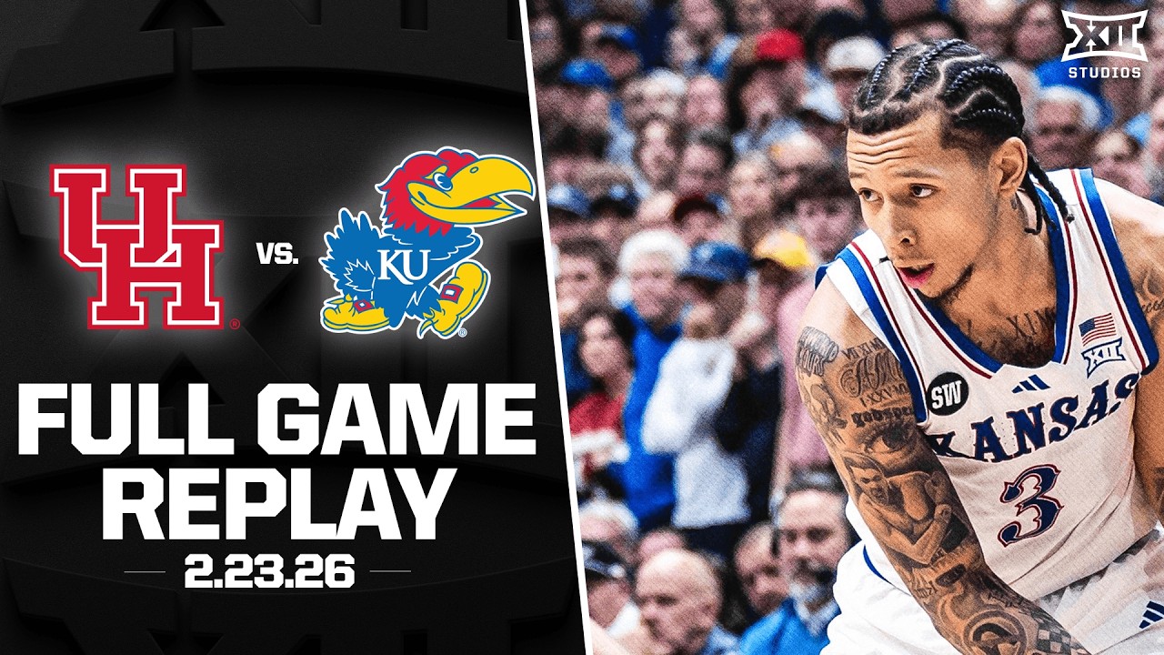 #5 Houston vs. #14 Kansas Full Game Replay (2.23.26) | 2025-26 Big 12 Men's Basketball