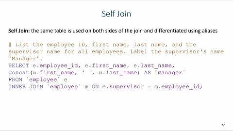 Advanced SQL: Self Joins