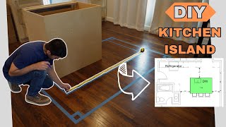 DIY Kitchen Island   Part 1:  Base Cabinet and Framing | How to Frame Your Kitchen Island