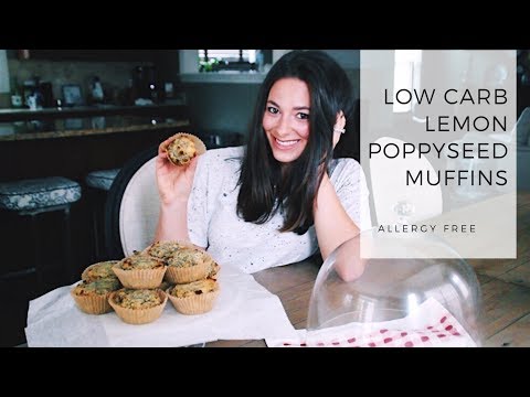Bake With Me | Healthy Lemon Poppy Seed Muffins ( Low Carb, Allergy Free, Keto)