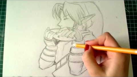 How to draw Link with Ocarina Part 2/3 (Real time) TUTORIAL