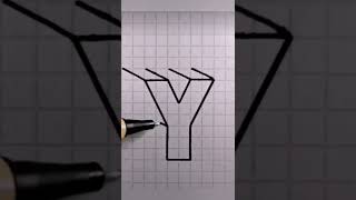 رسم حرف Y ثلاثي الابعاد