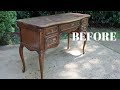 "BEFORE and AFTER" French Provincial Vanity Makeover! - Thrift Diving