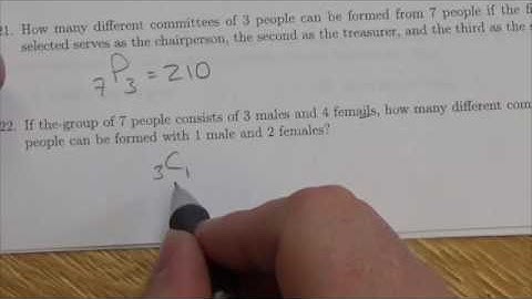 Math 30-2 Permutations and Combinations Review #22