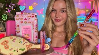 ASMR Girl Next Door Pampers You 🌷🩵 (drawing on you, hairplay, skincare, etc) ⭐