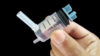 How to make a water pump using a syringe at home ///Homemade water pump III