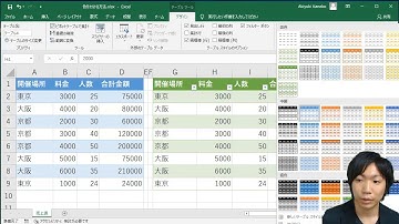 Excelで表に１行ごとに色を付ける簡単な方法