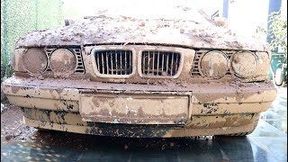 30 YEARS UNWASHED CAR ! Wash the Dirtiest BMW 5 Series