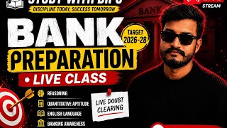 Day-1 / Bank Exam Prepration/ Target 2026-28 / live session/ study with Dipu / banking life journey 