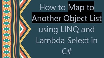 How to Map to Another Object List using LINQ and Lambda Select in C#