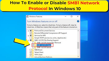How To Enable or Disable SMB1 Network Protocol In Windows 10 | 2024