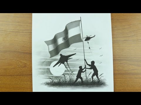 Independence Day Special Drawing with Pencil for Beginners Step by Step   Creative Artworks  81  YouTube