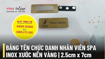 In bảng chức danh cài áo nhân viên, kỹ thuật viên, Master Skincare Spa - In Kỹ Thuật Số Since 2006
