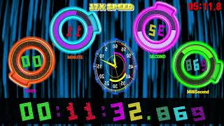 colorful 11:11:11.111 to 0 speedfeeling countdown timer  alarm🔔