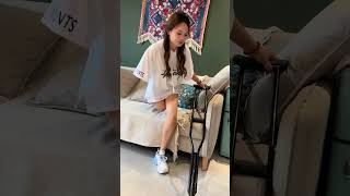 Abby Ooe Amputee One Arm And One Leg Using Crutches In Her Apartment