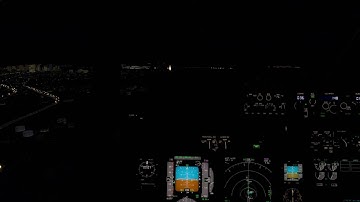737 NGX Beautiful Night Approach Boston