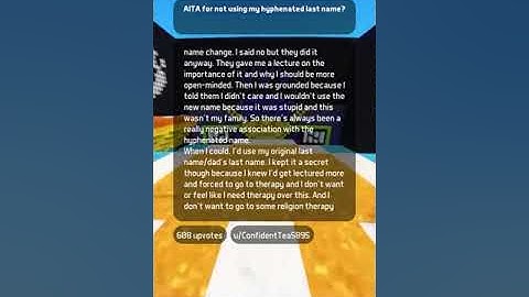 #AmItheAsshole - AITA for not using my hyphenated last name? #short #reddit #daily #viral