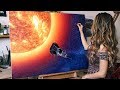 Oil Painting Time Lapse | "Journey to the Sun" | NASA Inspired Art