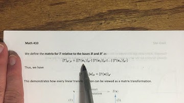8.4 - Matrices for General Linear Transformations (Part 1)