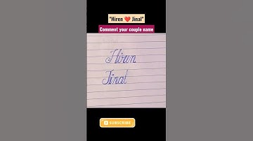 "Hiren ❤️ Jinal" #couplegoals #love # #cursive #art #shorts  #names #couple #love #calligraphy