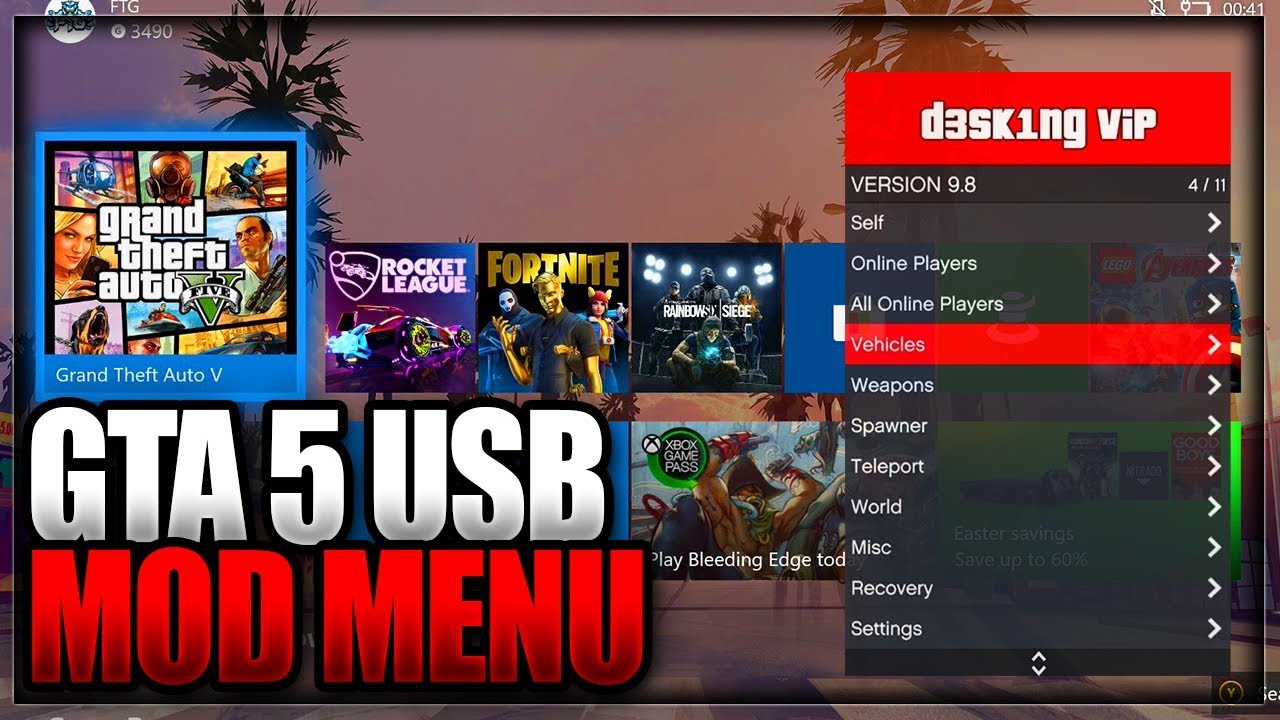 HOW TO INSTALL GTA 5 MOD MENU WITH USB (PS4, Xbox One, PS3, Xbox